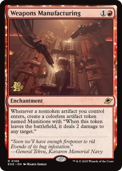 Weapons Manufacturing, Prerelease Cards 168