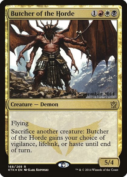 Butcher of the Horde, Prerelease Cards 168