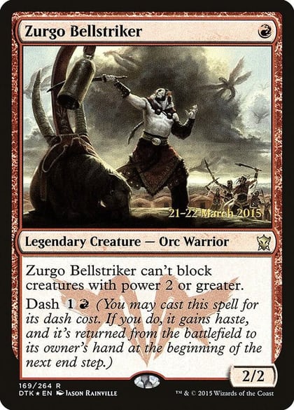 Zurgo Bellstriker, Prerelease Cards 169