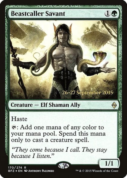 Beastcaller Savant, Prerelease Cards 170
