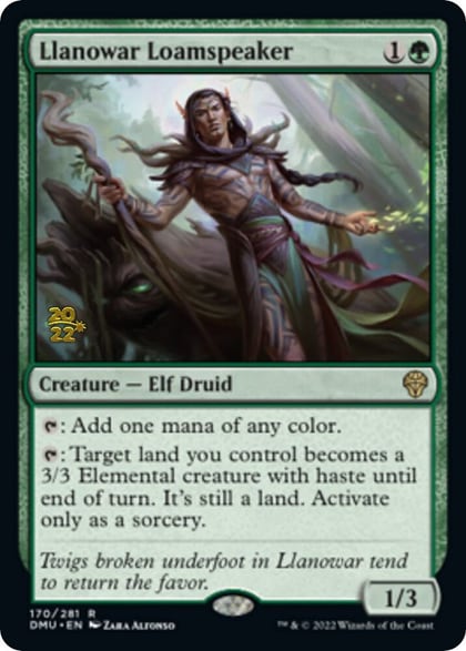 Llanowar Loamspeaker, Prerelease Cards 170
