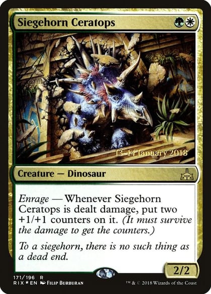 Siegehorn Ceratops, Prerelease Cards 171