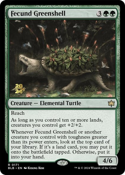 Fecund Greenshell, Prerelease Cards 171