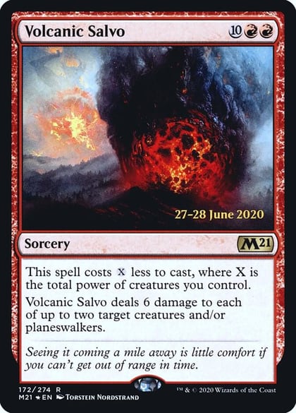 Volcanic Salvo, Prerelease Cards 172