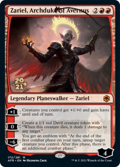 Zariel, Archduke of Avernus, Prerelease Cards 172