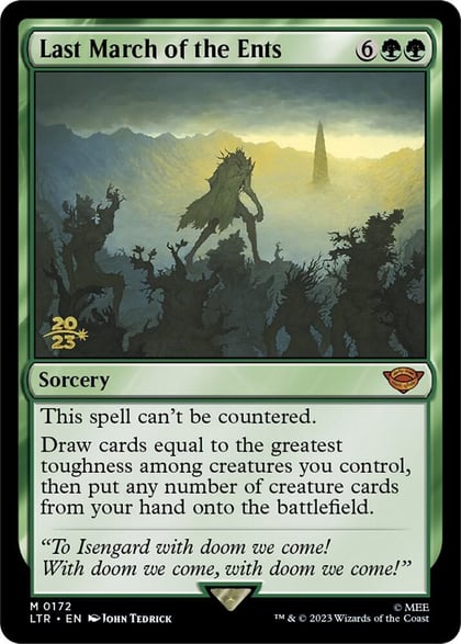 Last March of the Ents, Prerelease Cards 172
