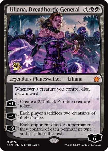 Liliana, Dreadhorde General (FDN), Prerelease Cards 176