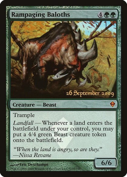 Rampaging Baloths, Prerelease Cards 178
