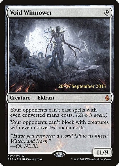 Void Winnower, Prerelease Cards 17
