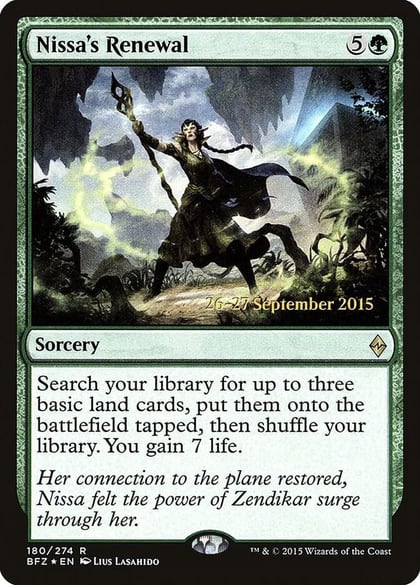 Nissa's Renewal, Prerelease Cards 180