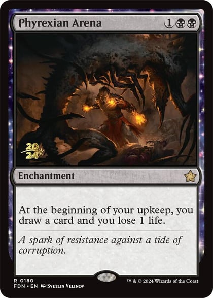 Phyrexian Arena (FDN), Prerelease Cards 180