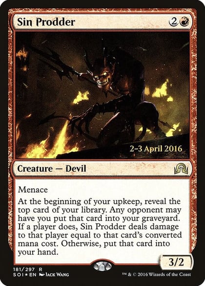 Sin Prodder, Prerelease Cards 181
