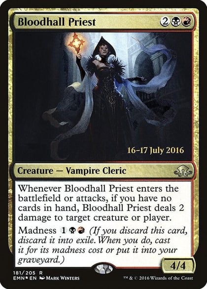 Bloodhall Priest, Prerelease Cards 181