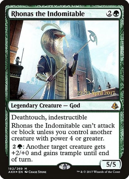 Rhonas the Indomitable, Prerelease Cards 182