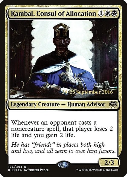 Kambal, Consul of Allocation, Prerelease Cards 183