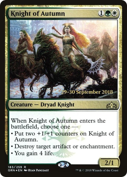 Knight of Autumn, Prerelease Cards 183