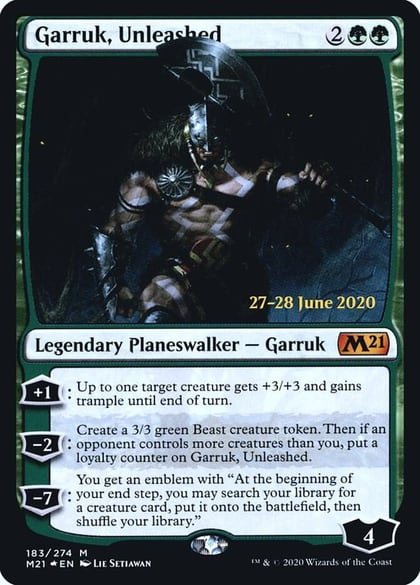 Garruk, Unleashed, Prerelease Cards 183