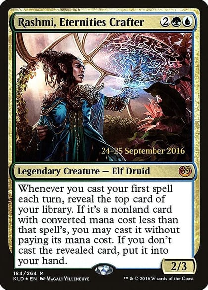 Rashmi, Eternities Crafter, Prerelease Cards 184