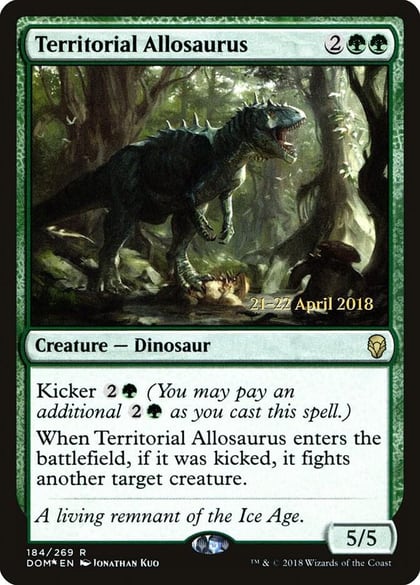 Territorial Allosaurus, Prerelease Cards 184