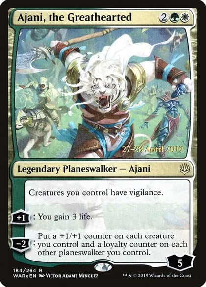 Ajani, the Greathearted, Prerelease Cards 184