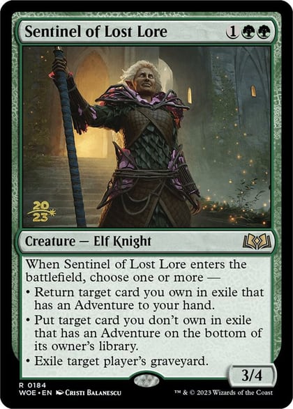 Sentinel of Lost Lore, Prerelease Cards 184