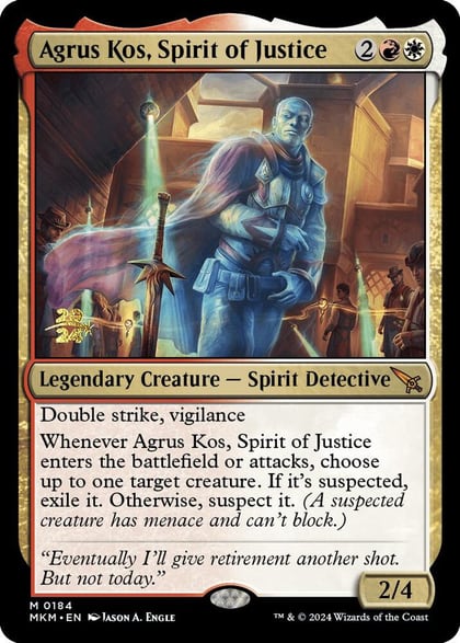 Agrus Kos, Spirit of Justice, Prerelease Cards 184