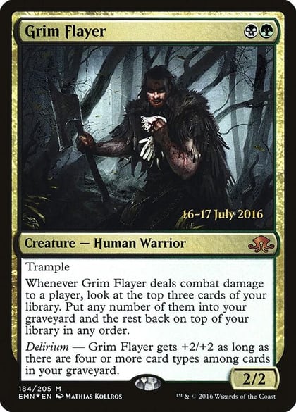 Grim Flayer, Prerelease Cards 184