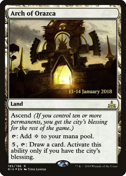 Arch of Orazca, Prerelease Cards 185