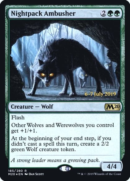 Nightpack Ambusher, Prerelease Cards 185