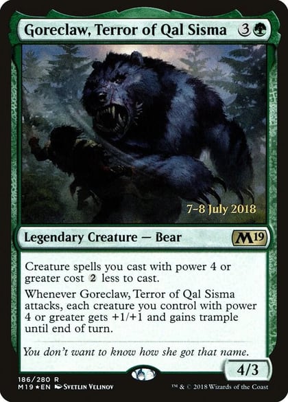 Goreclaw, Terror of Qal Sisma, Prerelease Cards 186