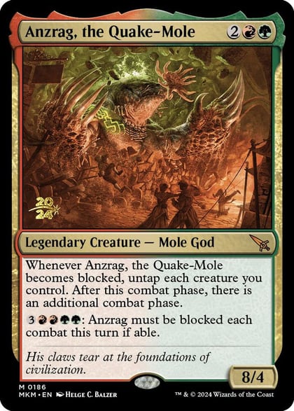 Anzrag, the Quake-Mole, Prerelease Cards 186