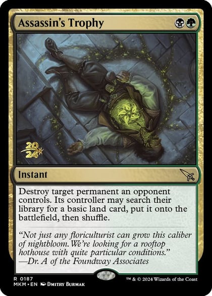 Assassin's Trophy (0187), Prerelease Cards 187