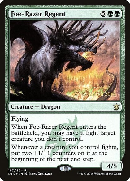 Foe-Razer Regent, Prerelease Cards 187