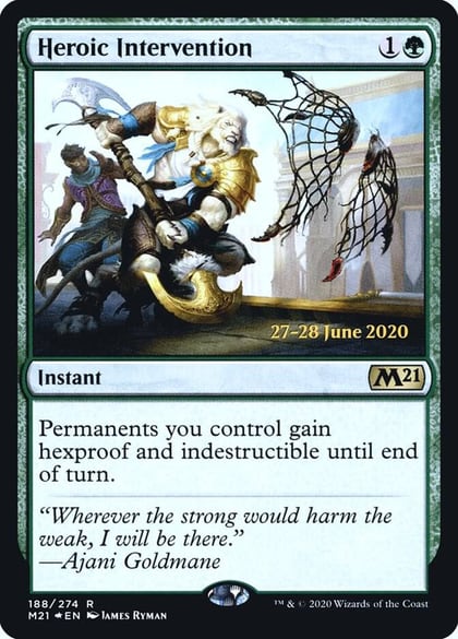Heroic Intervention (M21), Prerelease Cards 188