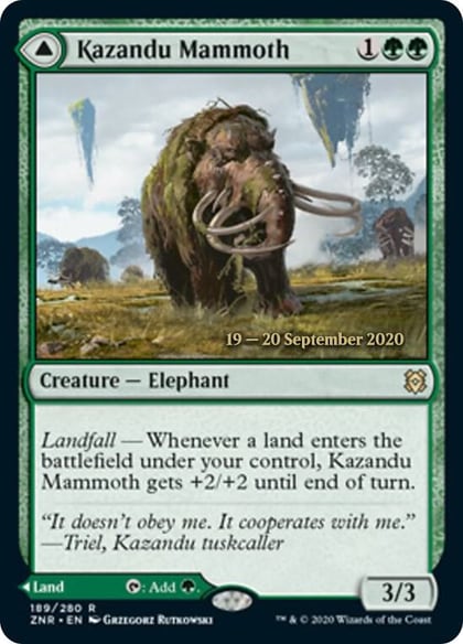 Kazandu Mammoth, Prerelease Cards 189