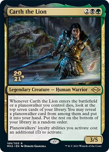 Carth the Lion, Prerelease Cards 189