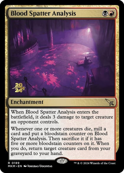 Blood Spatter Analysis, Prerelease Cards 189