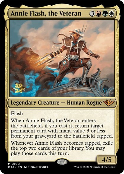 Annie Flash, the Veteran, Prerelease Cards 190