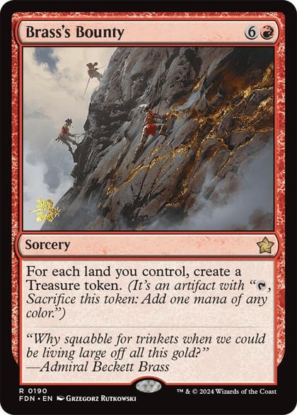 Brass's Bounty (FDN), Prerelease Cards 190