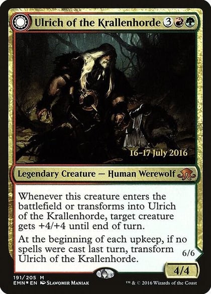 Ulrich of the Krallenhorde, Prerelease Cards 191