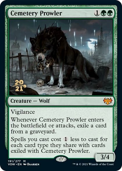 Cemetery Prowler, Prerelease Cards 191