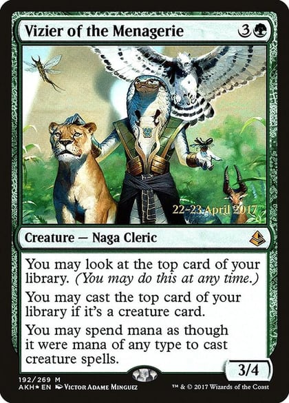 Vizier of the Menagerie, Prerelease Cards 192