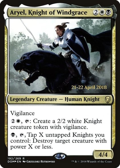 Aryel, Knight of Windgrace, Prerelease Cards 192