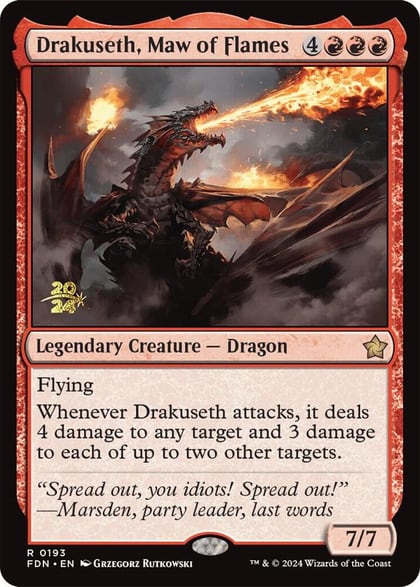 Drakuseth, Maw of Flames (FDN), Prerelease Cards 193