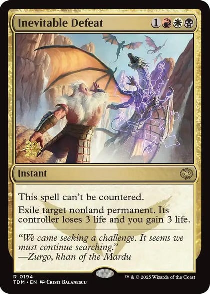 Inevitable Defeat, Prerelease Cards 194