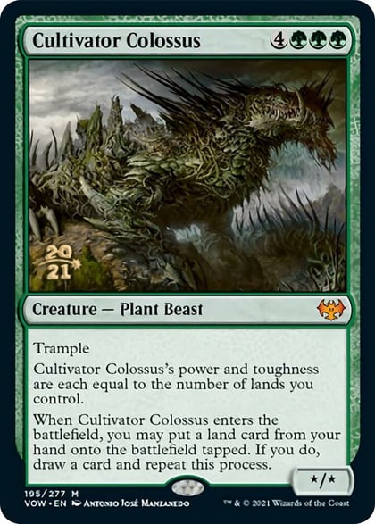 Cultivator Colossus, Prerelease Cards 195