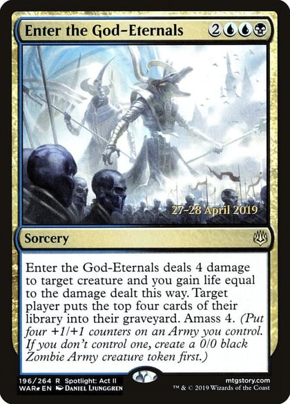Enter the God-Eternals, Prerelease Cards 196