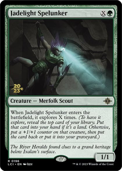 Jadelight Spelunker, Prerelease Cards 196