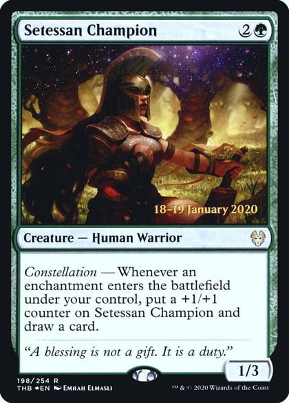 Setessan Champion, Prerelease Cards 198