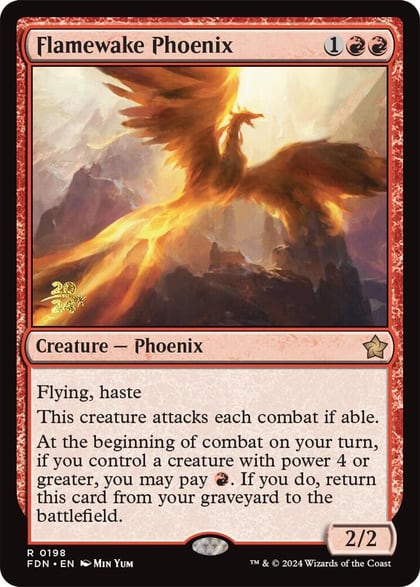 Flamewake Phoenix (FDN), Prerelease Cards 198